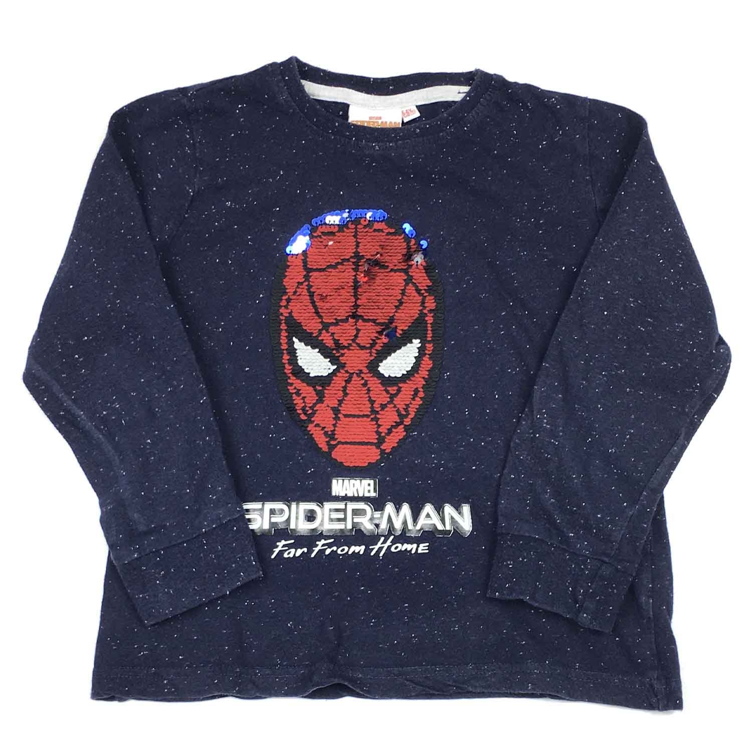 Sweat-shirt Spiderman Garçon 4 Ans - 100% Polyester - Bleu - Marvel