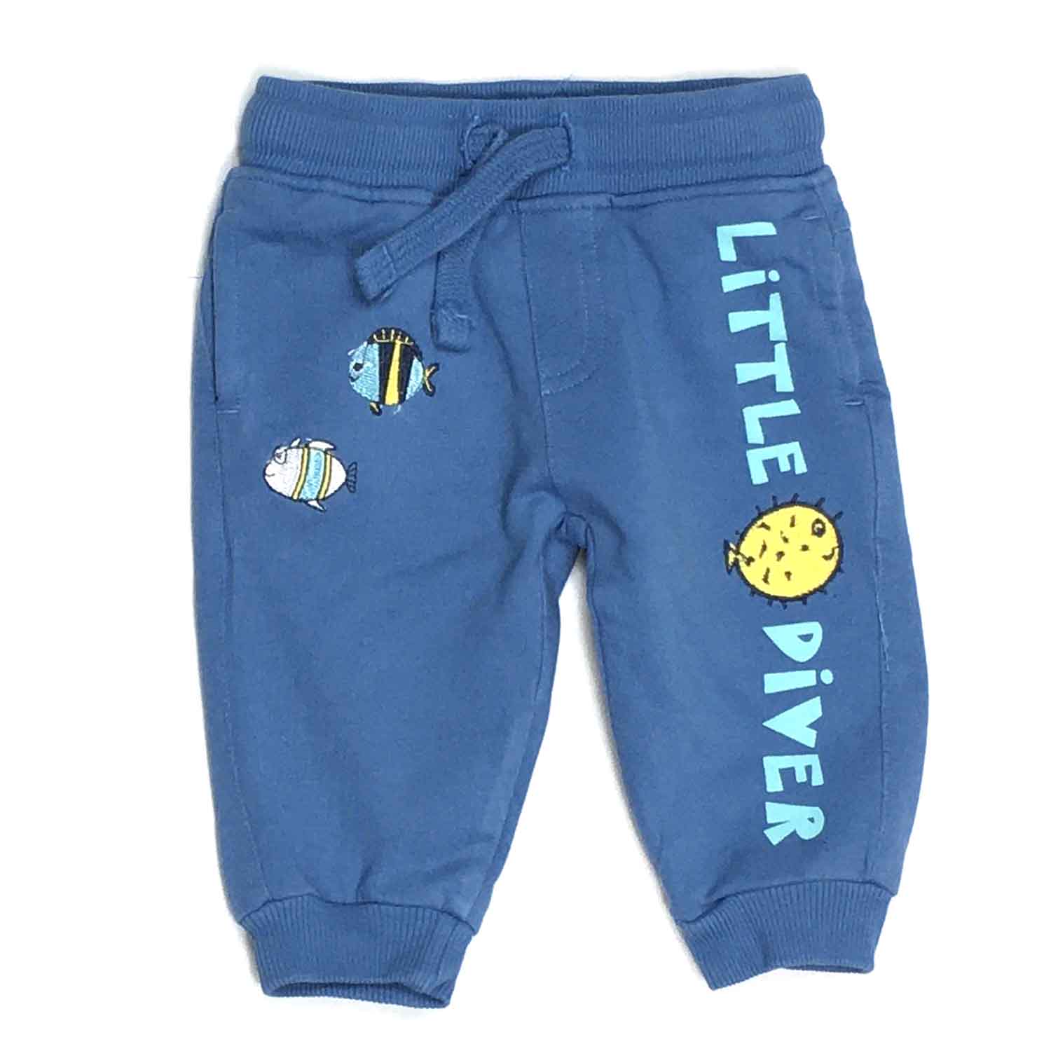Pantalon jogging bleu bébé garçon - yelaa